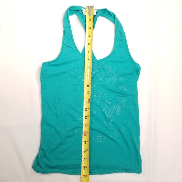 Diesel Women's Racer Back Tank Top Only The Brave Logo Graphics Teal Size XXS - Picture 8 of 9
